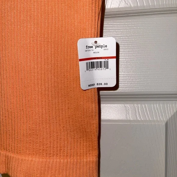 NWT Free People Solid Rib Brami Top Melon - Picture 4 of 7